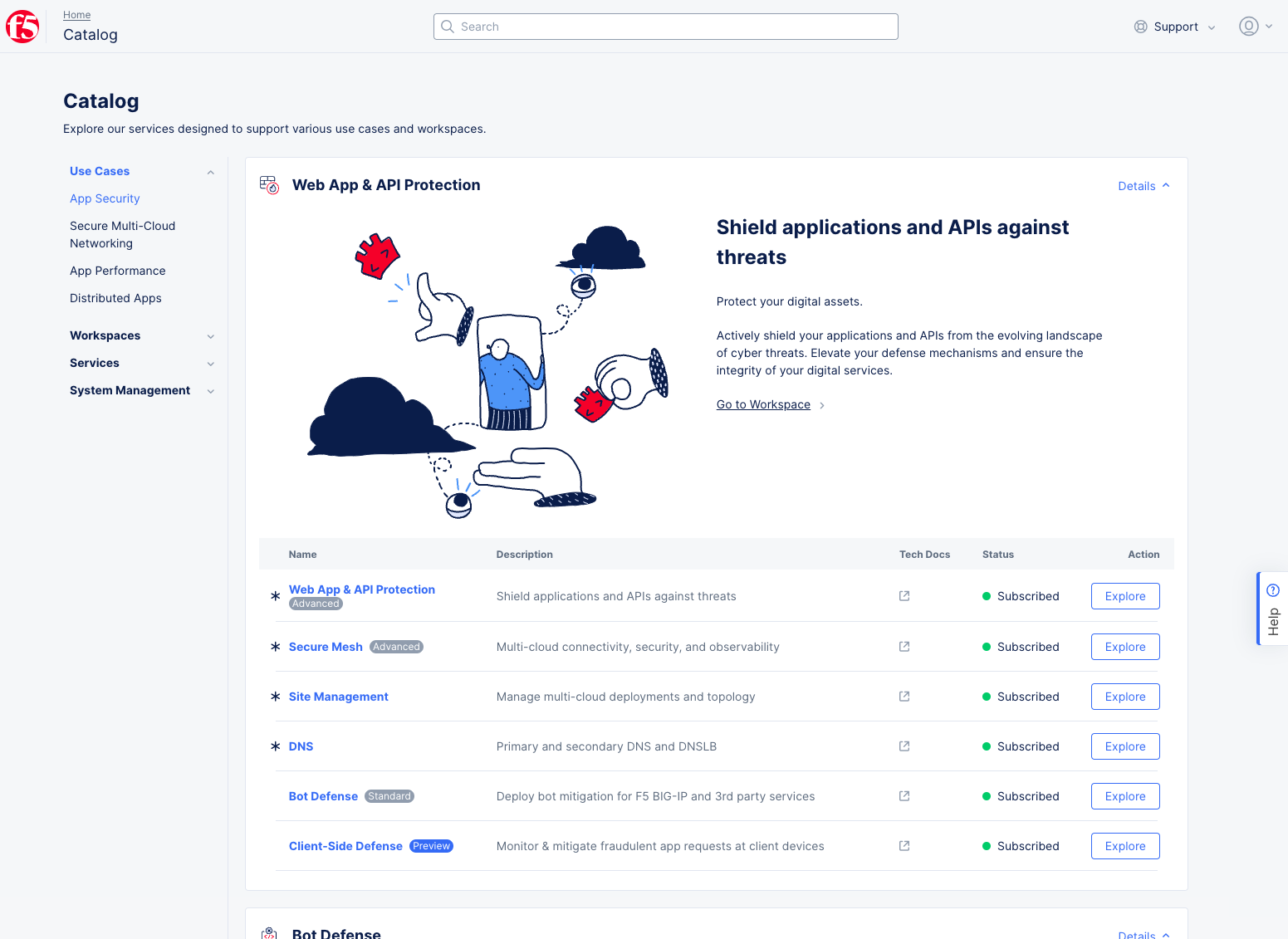 Figure: View the Catalog Use Cases