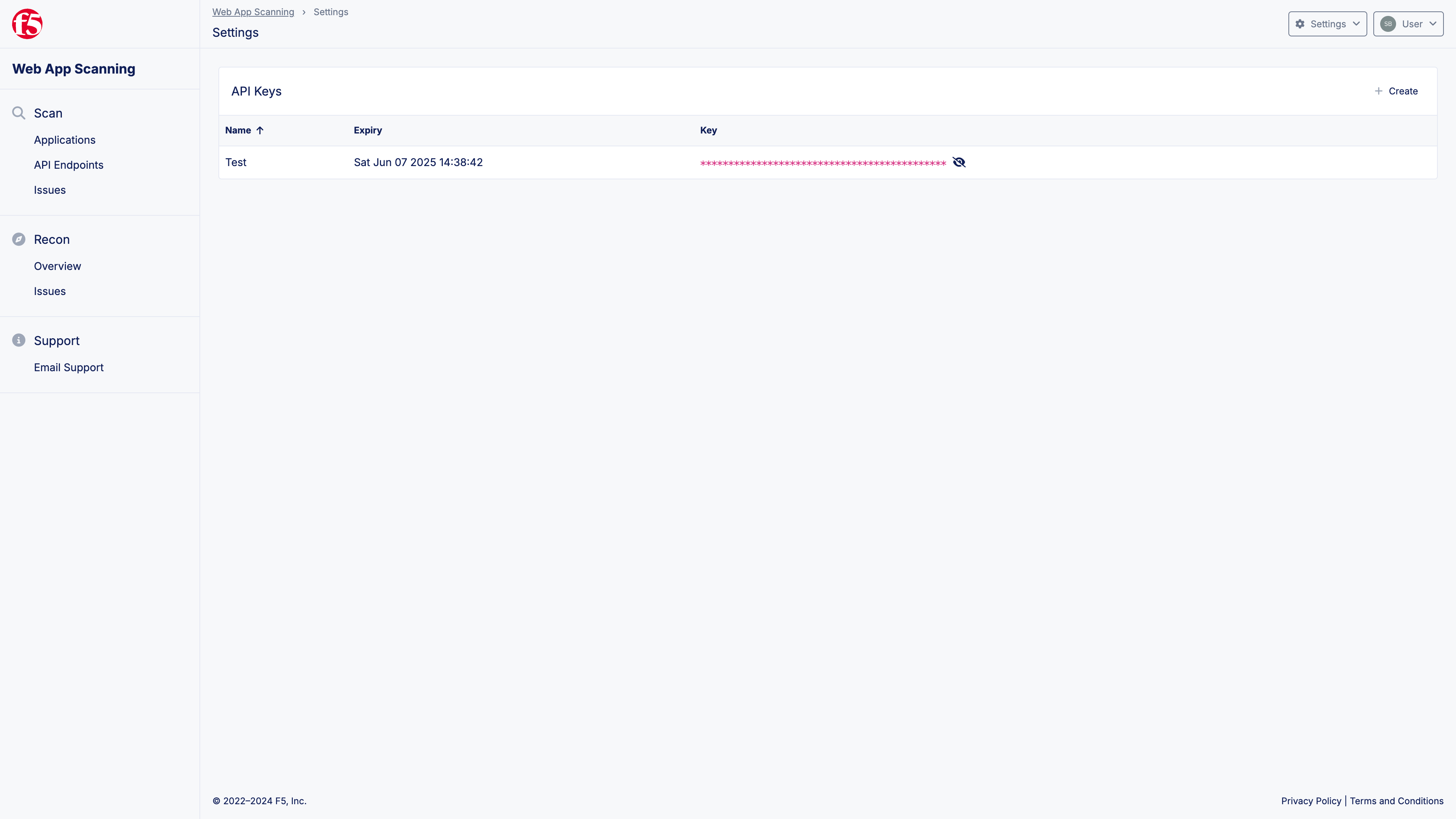 Figure: API Keys